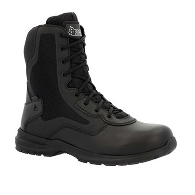 Rocky Cadet 8 inch Black Side Zip Public Service Boot- RKD0102