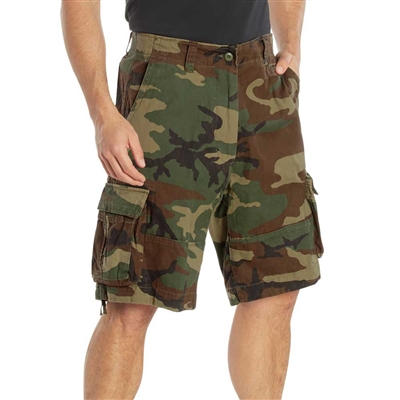 Rothco Woodland Camo Vintage Infantry Utility Shorts - 2540