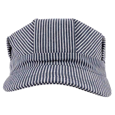 striped conductor hat